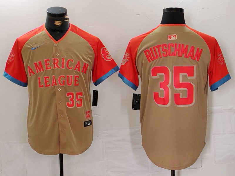 Men Baltimore Orioles #35 Rutschman Orange All star 2024 Nike MLB Jersey style 5